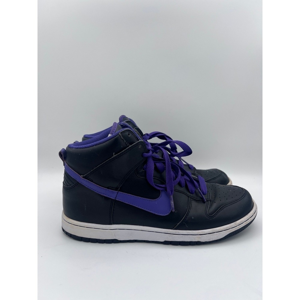 Nike Dunk High iD Black Purple Custom Sneakers 316142-991 Mens Size 9.5